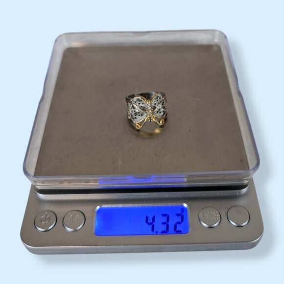 (2/$20) V. Metal Butterfly Ring - Picture 5 of 6